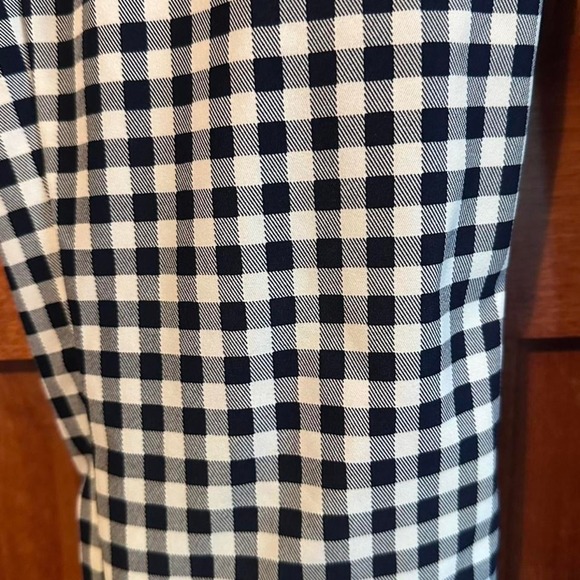 J.Crew Navy Blue & White Plaid Gingham Trousers Size 2 - Picture 3 of 8